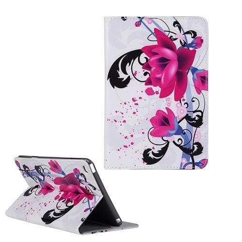 Moberg iPad Mini 4 Læder Etui - Hot Pink Blomster