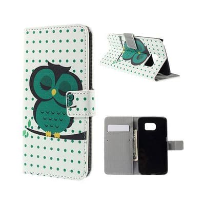 Moberg Samsung Galaxy S6 Edge Læder Kortholder Etui - Grøn S