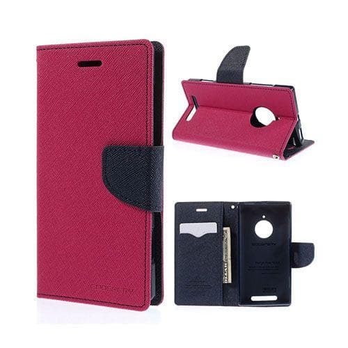 Mercury Nokia Lumia 830 Läder Fodral med Korthållare - Hot R
