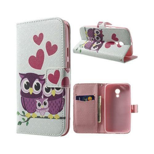 Moberg (Ugglor & Hjärta) Motorola Moto G2 Läder Flip Fodral