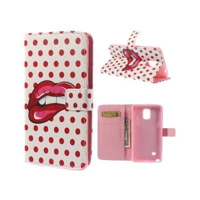 Moberg (Sexy Lips & Polka Prikker) Samsung Galaxy Note 4 Læd
