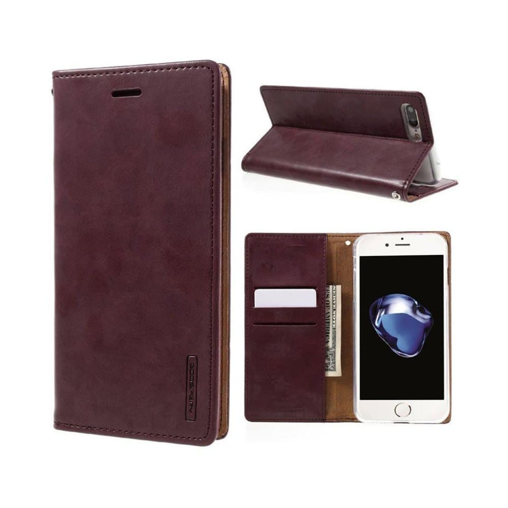 Mercury Goospery læder-etui til iPhone 7 Plus / 8 Plus - Vin