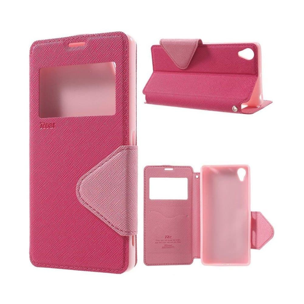 Roar Korea Sony Xperia X Läderfodral - Varm Rosa