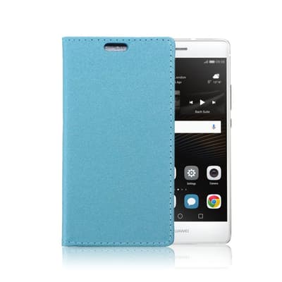 Huawei P9 Lite beskyttende læder-etui - Lyseblå