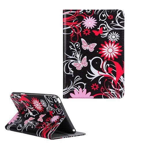 Moberg iPad Mini 4 Læder Etui - Sommerfugle & Blomster