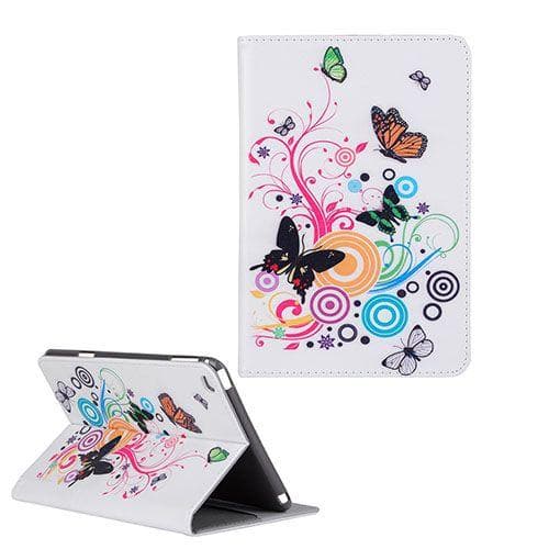 Moberg iPad Mini 4 Læder Etui - Sommerfugle & Cirkler