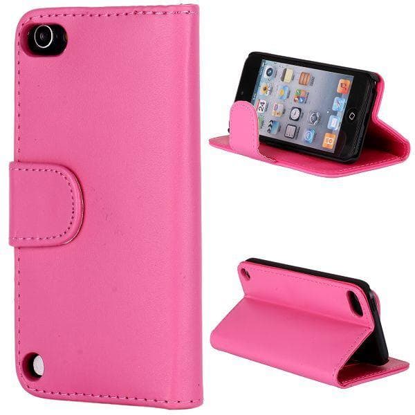 FoldStand Læderetui til iPod Touch 5 (Hot Pink)