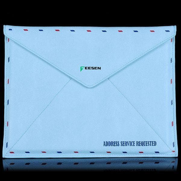 RETRO Envelope Læderetui til iPad 3/iPad 4 (Blå)