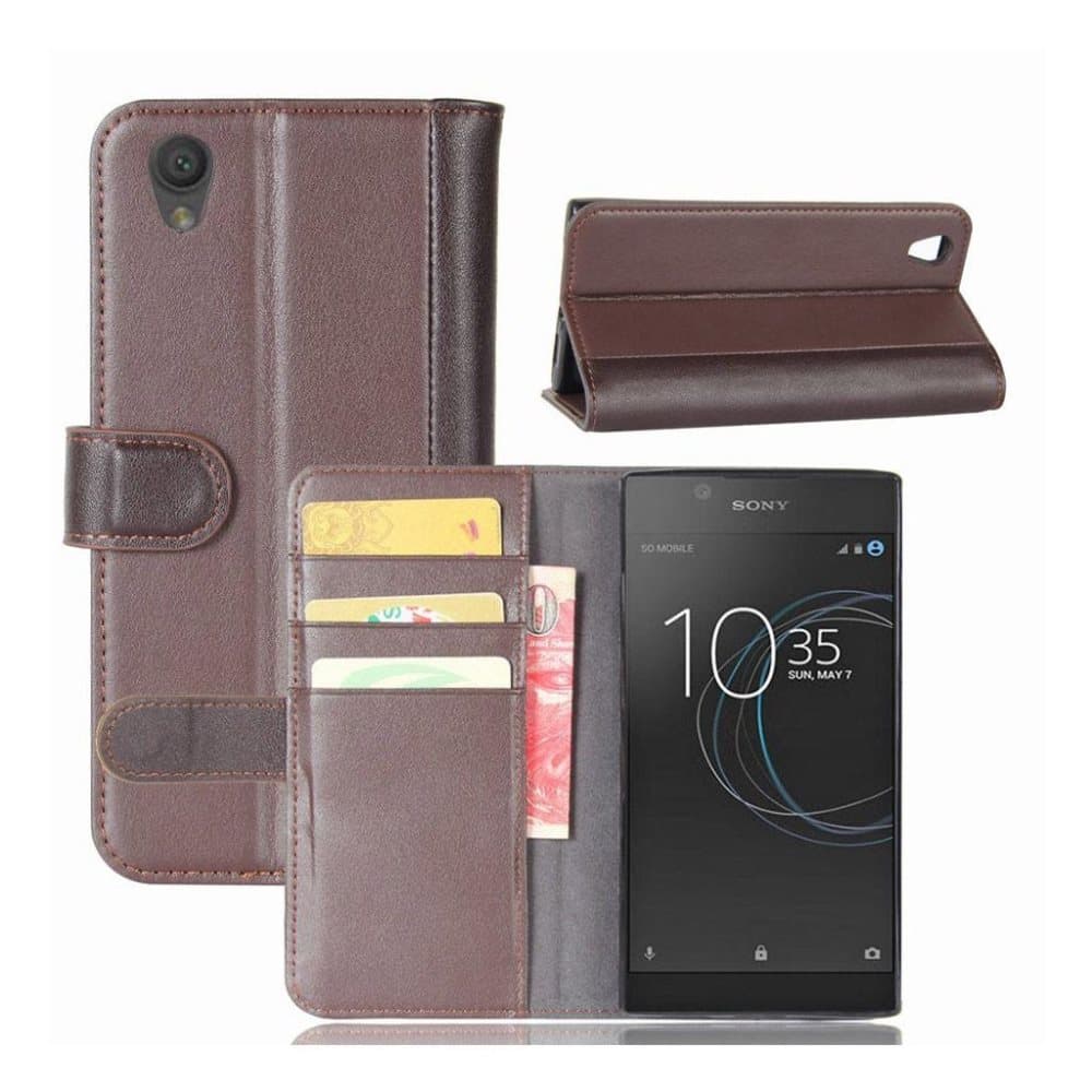 Sony Xperia L1 Äkta läder fodral - Brun