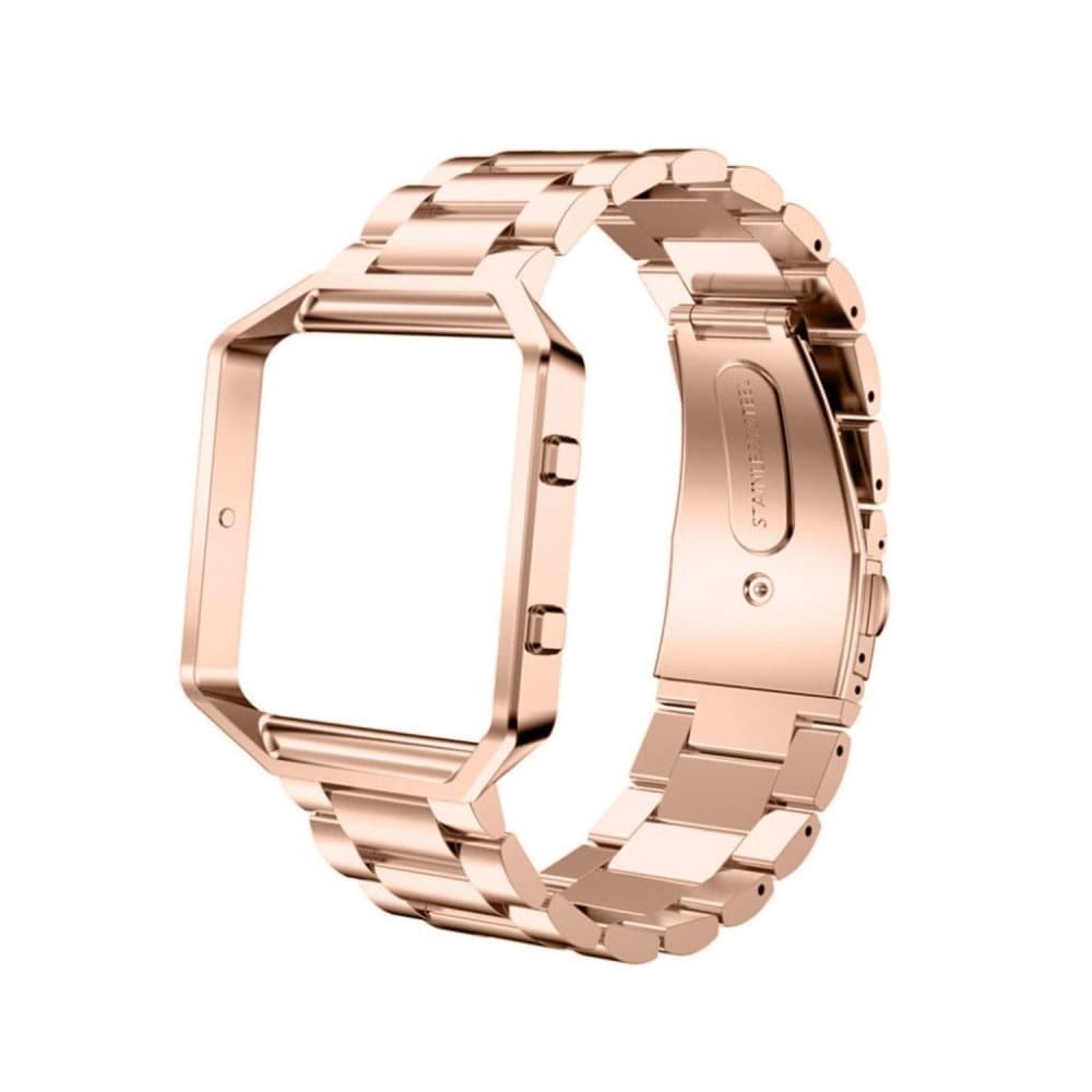 Fitbit Blaze Rustfrit stål armbåndsrem med ramme - Rosa guld