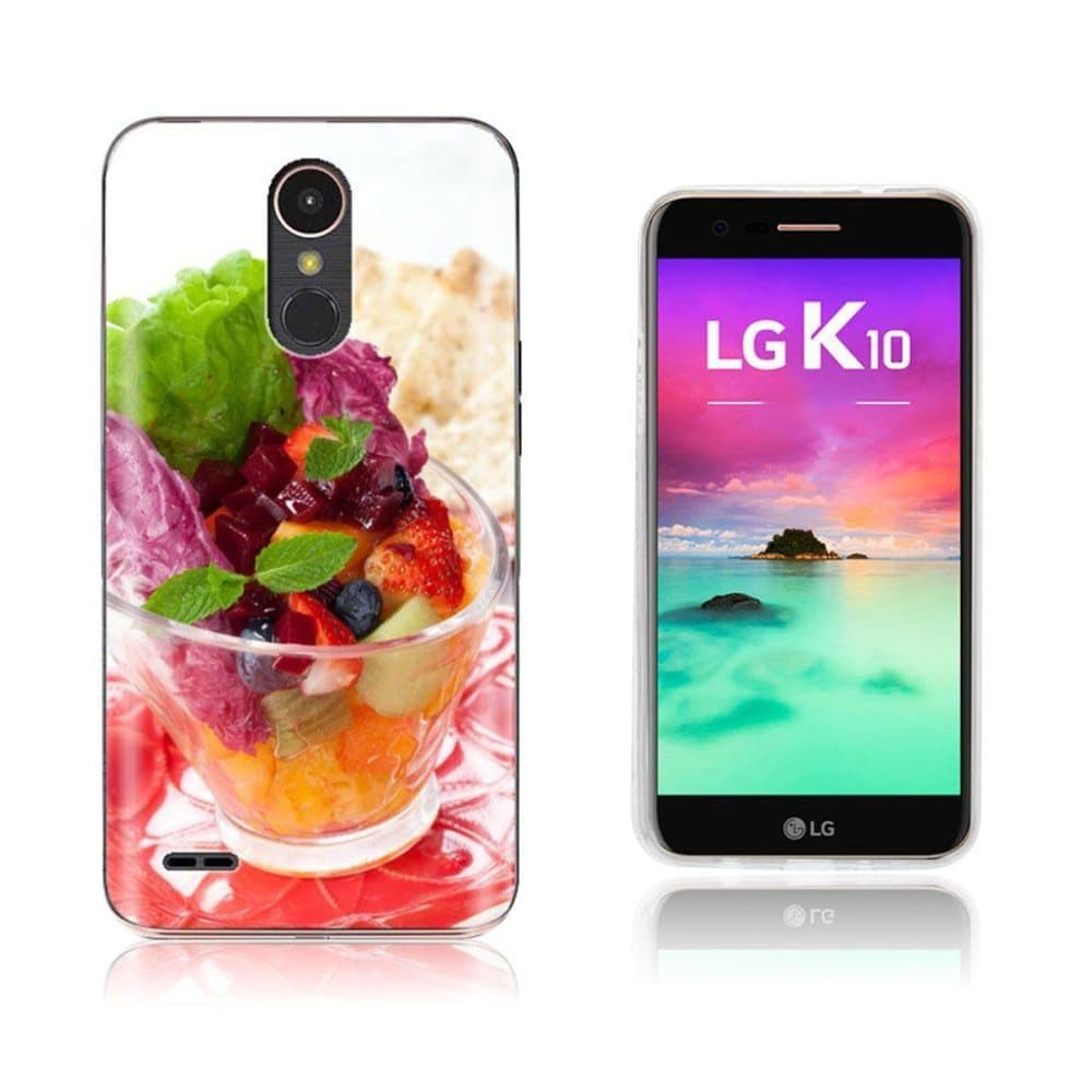 LG K10 2017 softlyfit embossed TPU case - Fruit Dessert