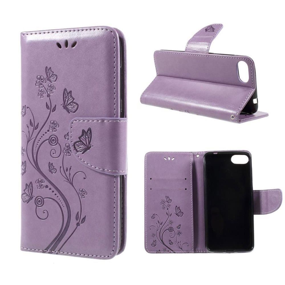 Asus Zenfone 4 Max 5.2 (ZC520KL) imprint butterfly flower PU