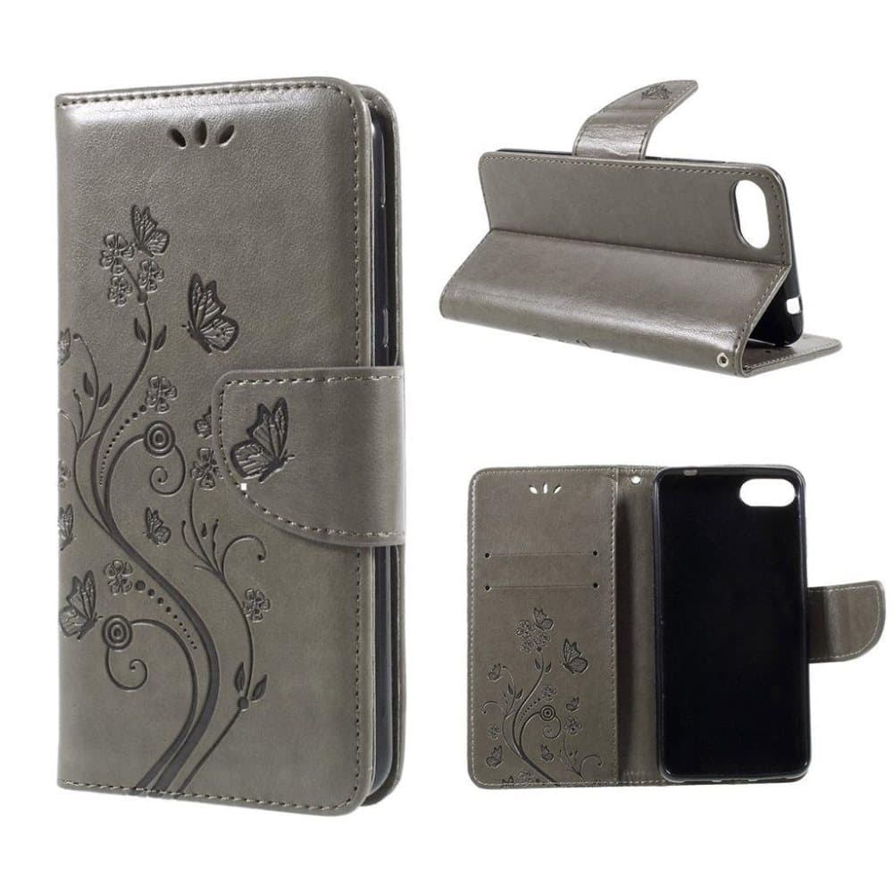 Asus Zenfone 4 Max 5.2 (ZC520KL) imprint butterfly flower PU