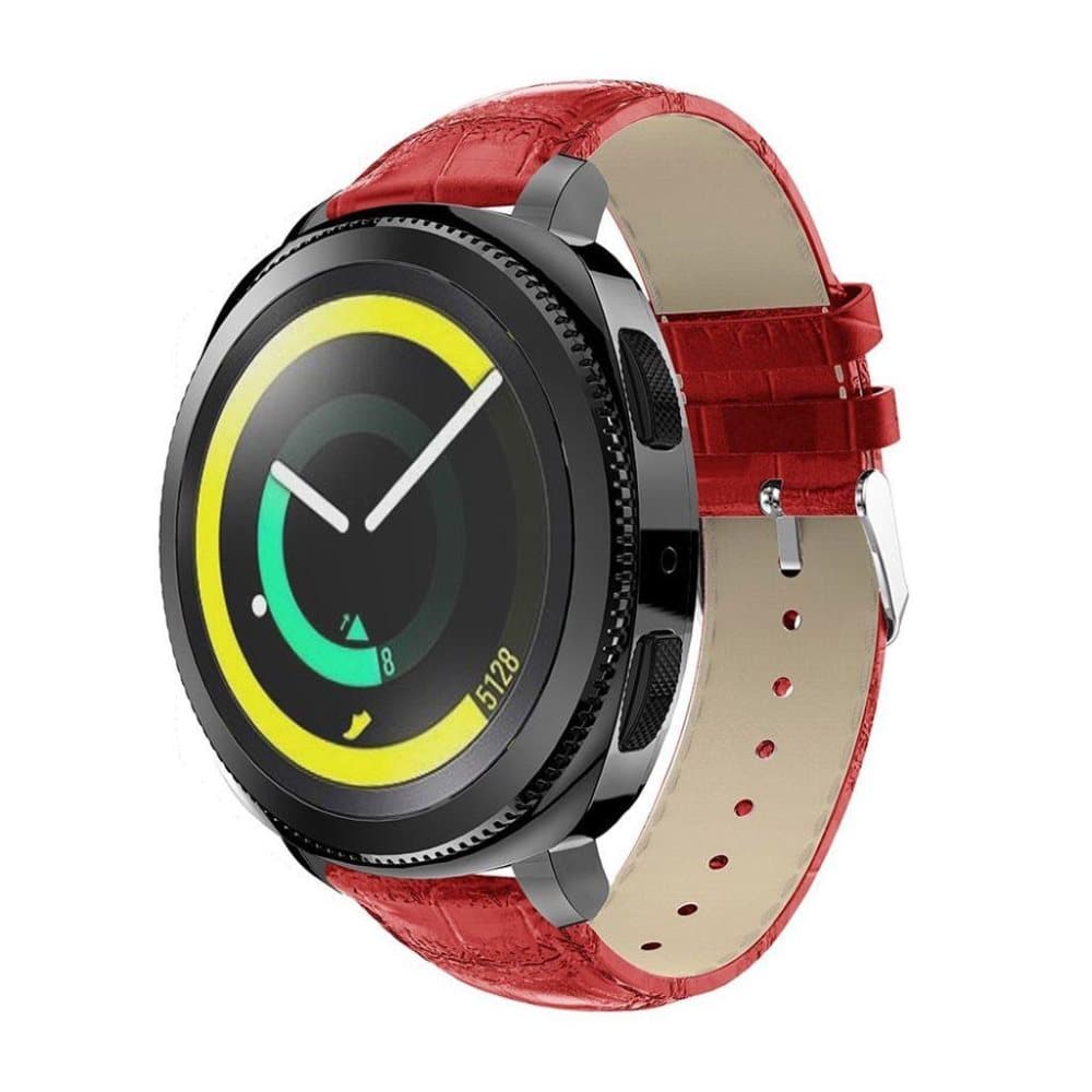 Samsung Gear Sport krokotiili tekstuurinen ranneke - Punaine