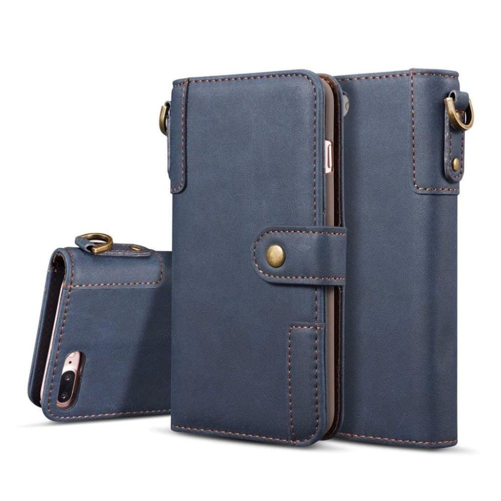 iPhone 7 Plus / 8 Plus retro style split leather flip case -