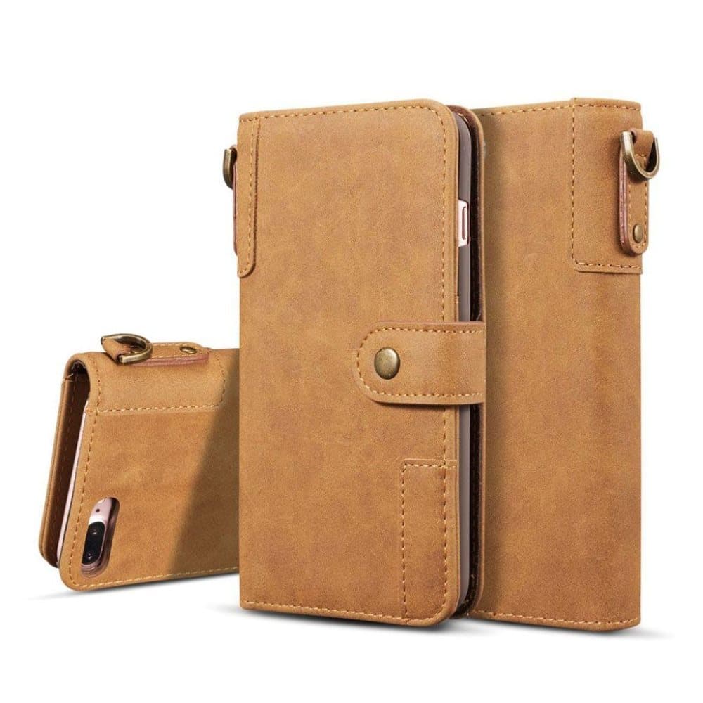 iPhone 7 Plus / 8 Plus retro style split leather flip case -