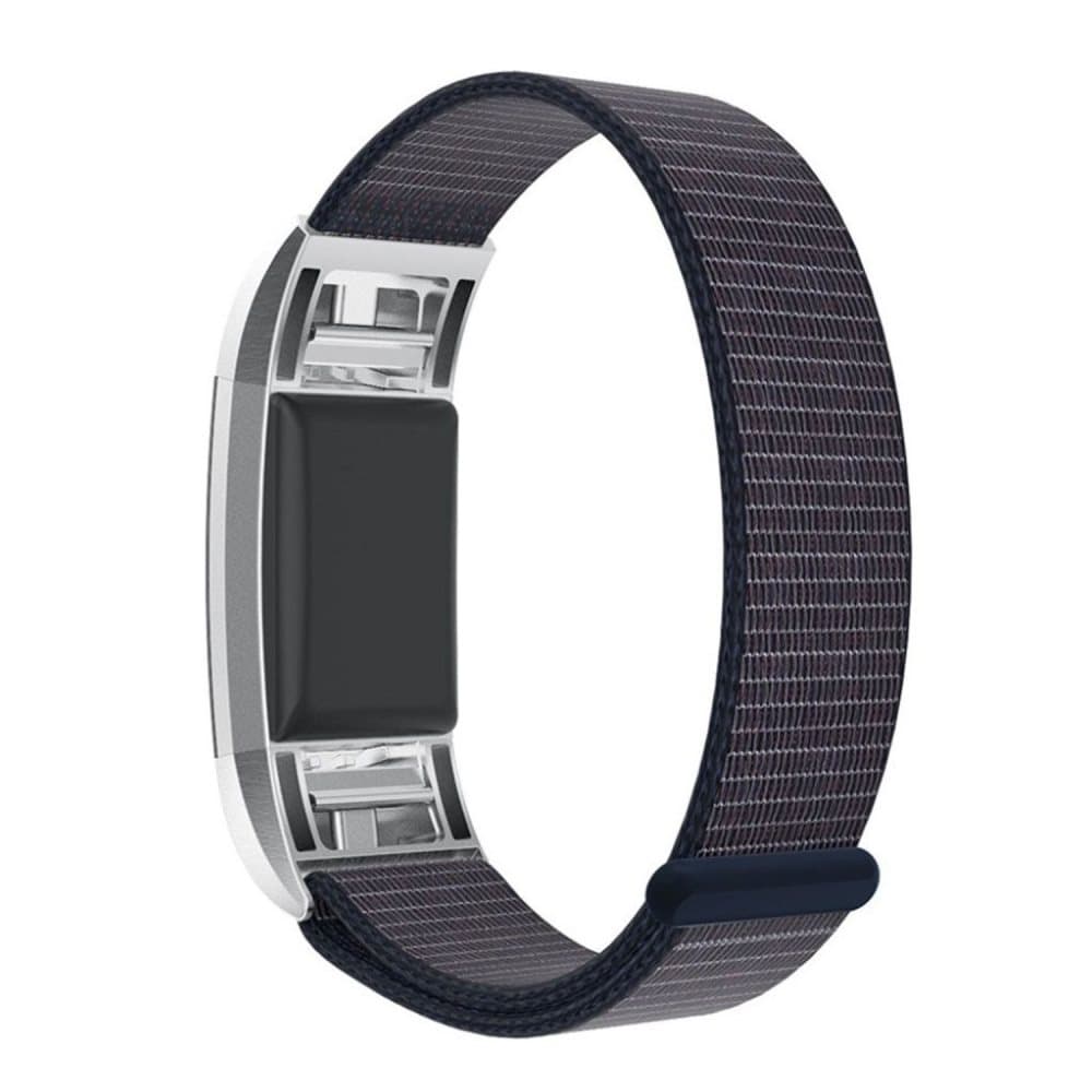 Nylon Veloro Fitbit Charge 2 watchband - Black