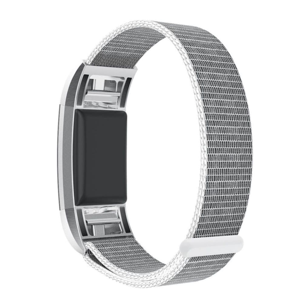 Nylon Veloro Fitbit Charge 2 watchband - Silver