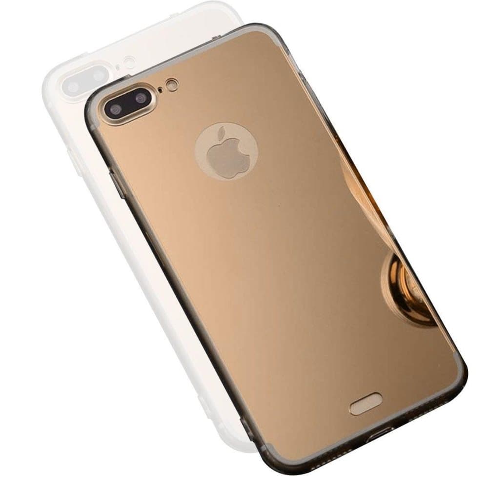 iPhone 7 Plus / 8 Plus Mirror Cover Plast (Guld)