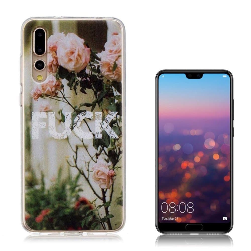 Huawei P20 Pro beskyttelsesetui i plastik- og silikone med p