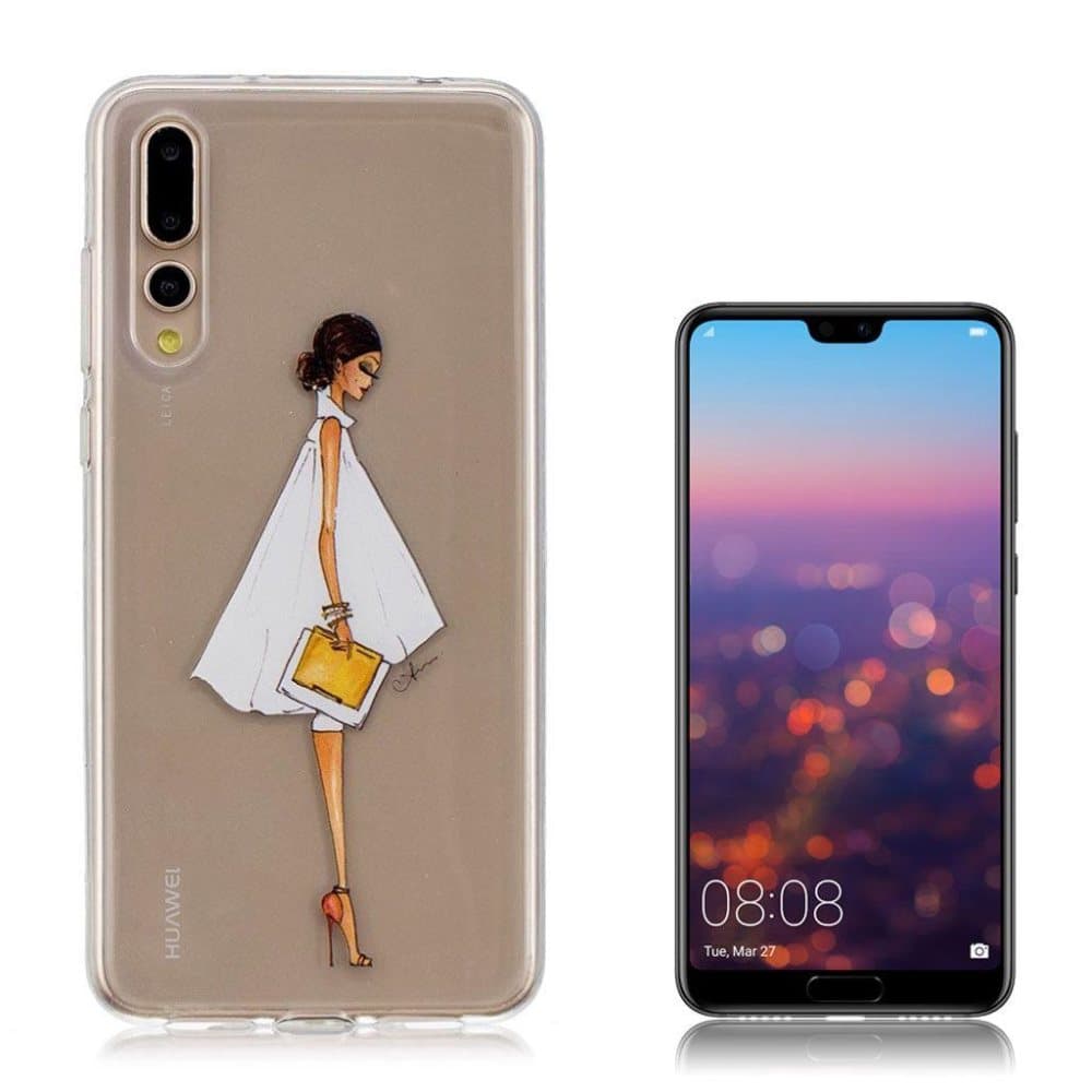 Huawei P20 Pro beskyttelsesetui i plastik- og silikone med p