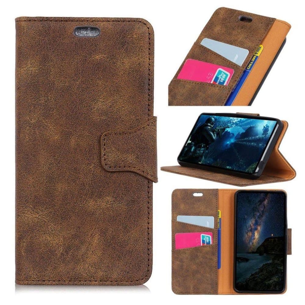 Motorola Moto G6 mobilfodral PU läder plånbok stående läge -