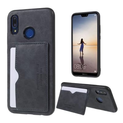 Huawei P20 Lite beskyttelsesetui i kunstlæder med retro stil
