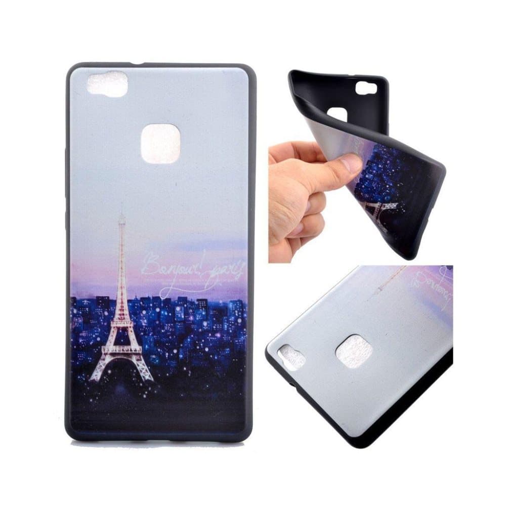 Huawei P9 Lite Pehmeä Joustava Muovikuori Kuviolla - Eiffel