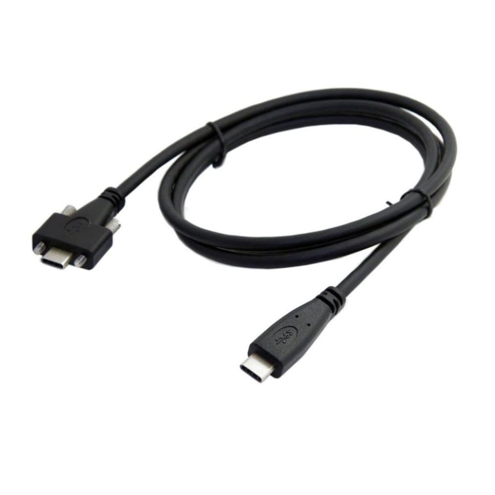 Datorkabel för USB 3.1 type-C med skruvlås och panelmonterin