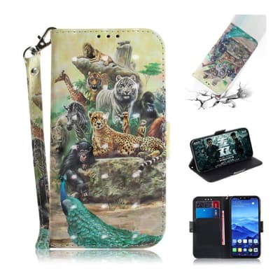 Huawei Mate 20 Lite light spot leather flip case - Animals G