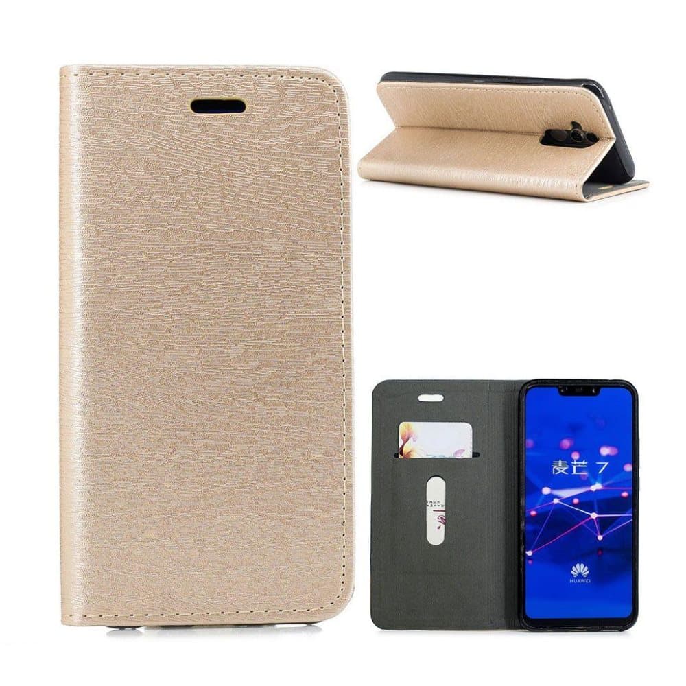Huawei Mate 20 Lite auto-absorbed leather flip case - Gold