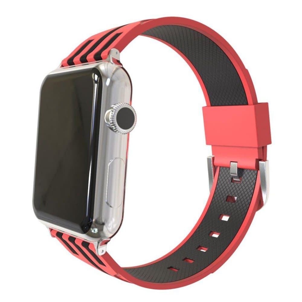 Apple Watch Series 4 40mm flexible watch strap - Red Outer /