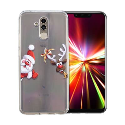 Huawei Mate 20 Lite christmas pattern case - Reindeer and Sa