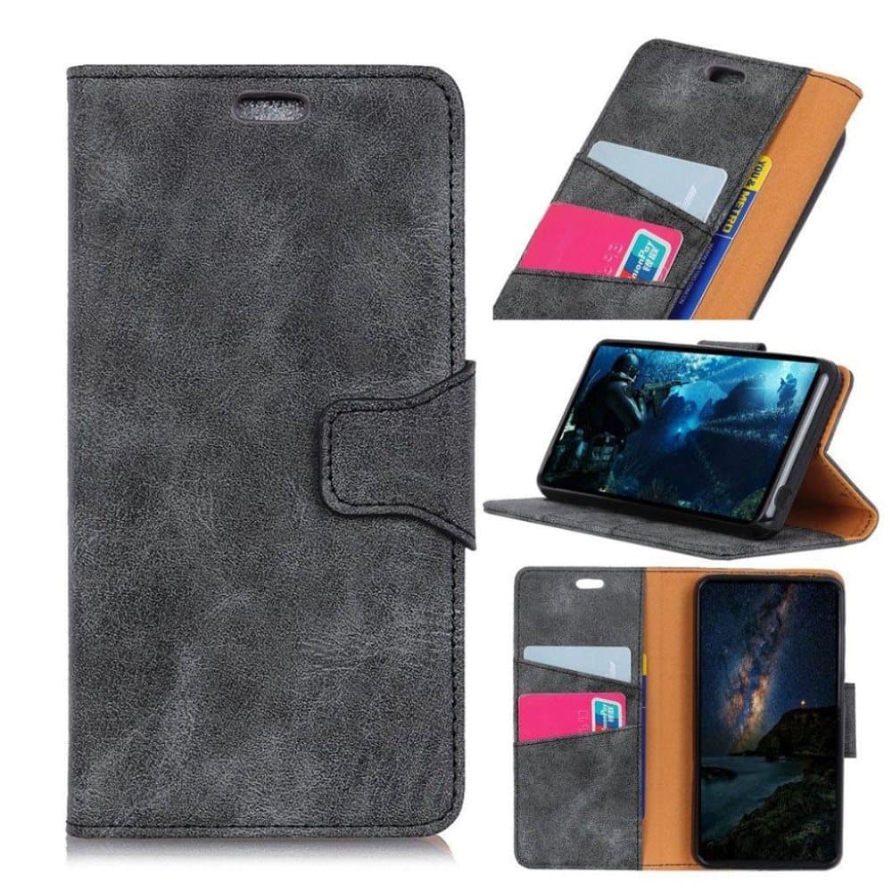 Google Pixel 3 mobiletui i kunstlæder med vintage stil samt