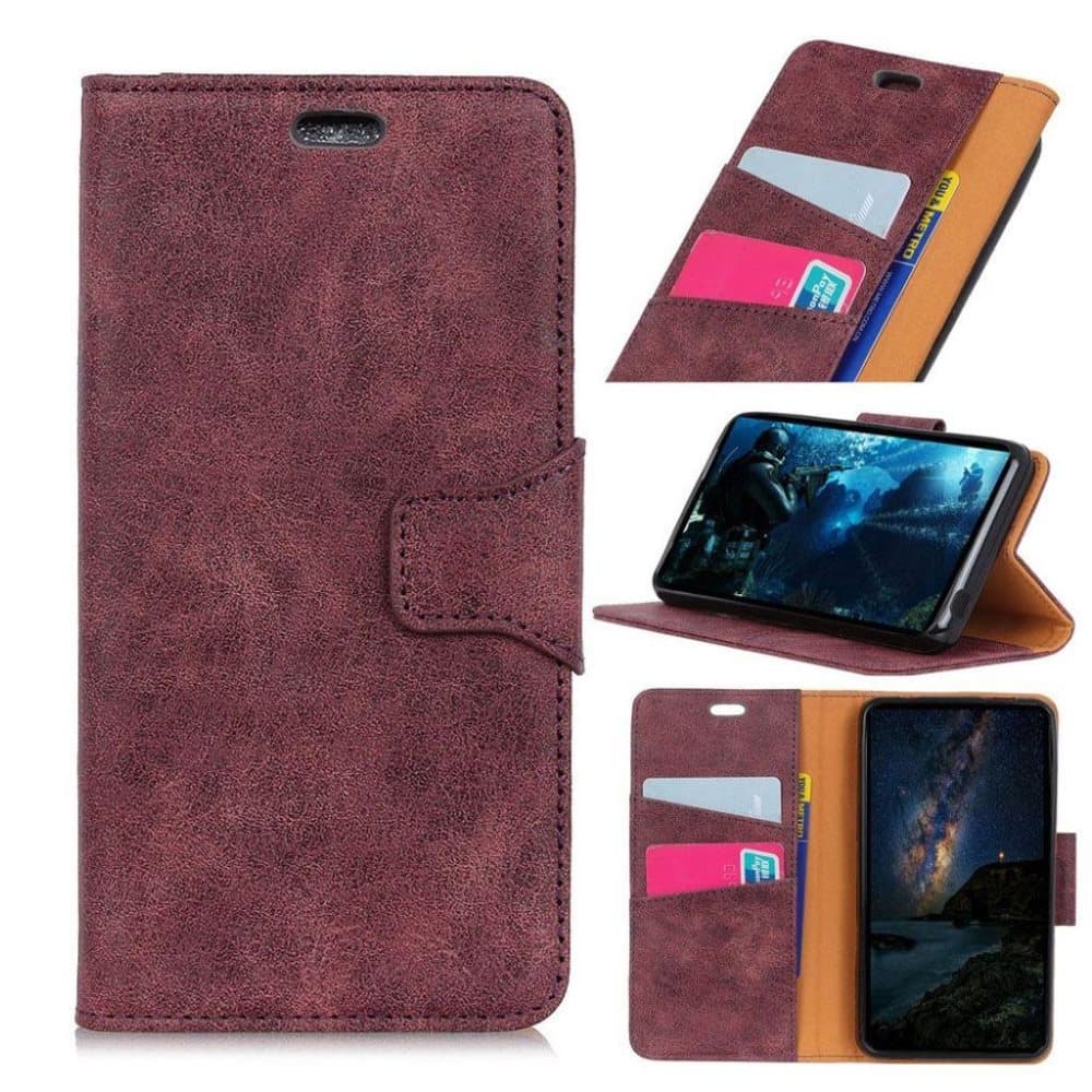 Google Pixel 3 Vintage Tyylinen Seisova Lompakko Suojakotelo