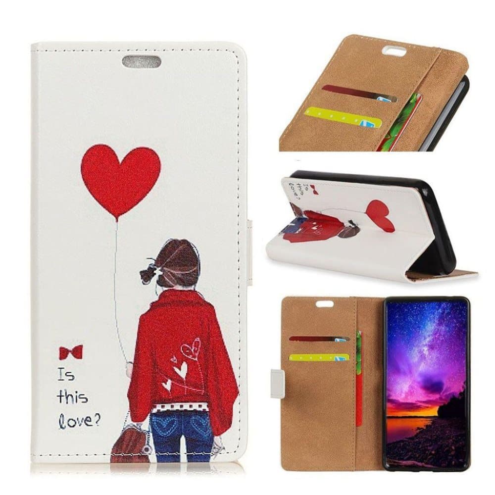 Huawei Mate 20 Lite patterned leather flip case - Girl Holdi