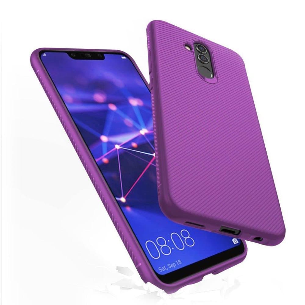 Huawei Mate 20 Lite mobilskal silikon tvill textur - Lila