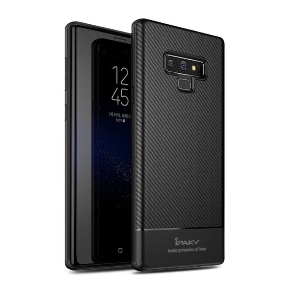 IPAKY Samsung Galaxy Note 9 mobilskal silikon kolfiber - Sva