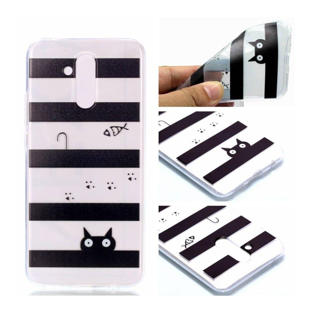 Huawei Mate 20 Lite patterned flexible case - Stripes and Ca