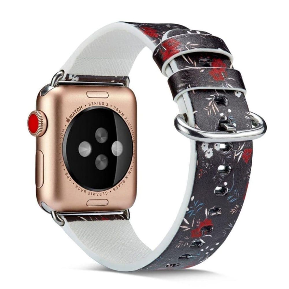 Apple Watch Series 4 40mm flower pattern genuine leather wat