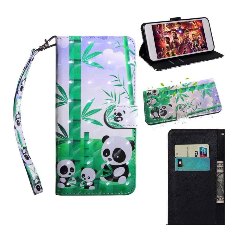 Huawei Mate 20 Lite patterned leather flip case - Pandas