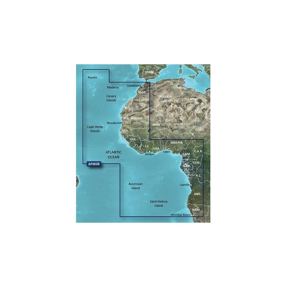 Western Africa Garmin microSD™/SD™ card: HXAF003R