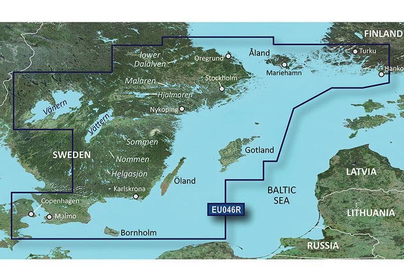 Sverige, Sydöst Garmin VEU046R - BlueChart g3 Vision mSD/SD