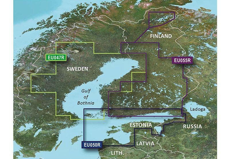 Gulf of Bothnia Garmin VEU047R - BlueChart g3 Vision mSD/SD