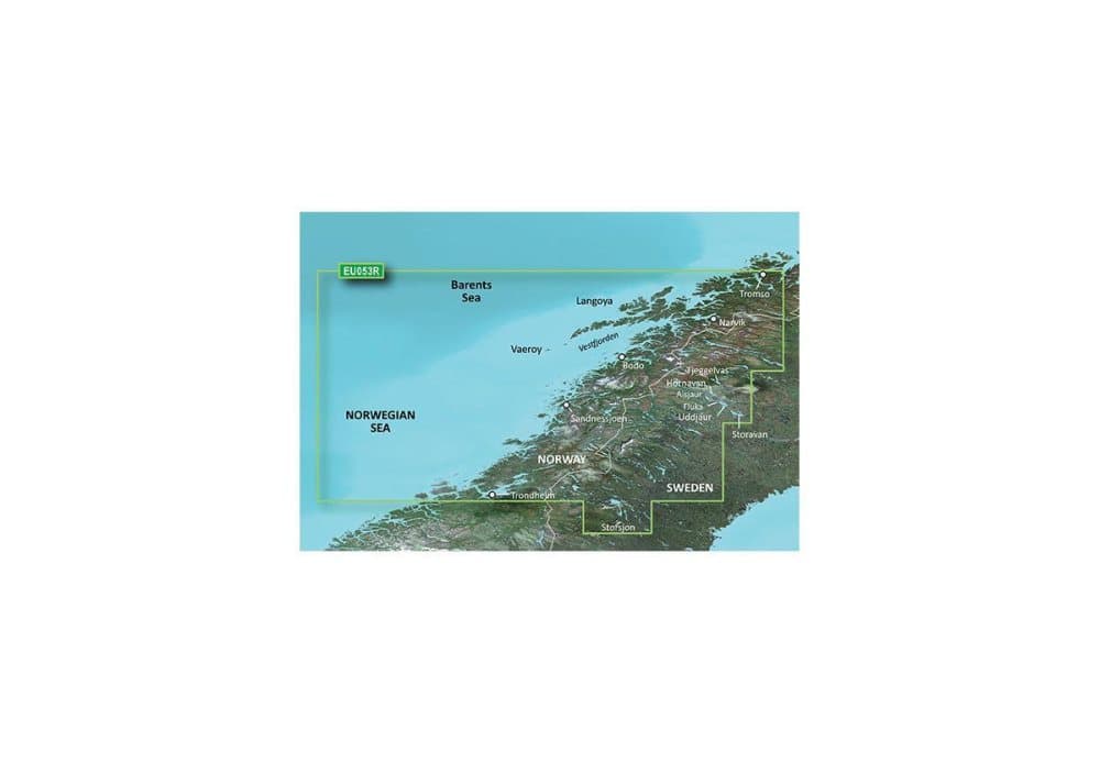Trondheim-Tromsø Garmin HXEU053R - BlueChart g3 mSD/SD