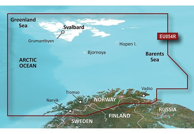 Vestfjord-Svalbard-Varanger Garmin VEU054R - BlueChart g3 Vision mSD/SD