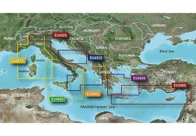 Adriatic Sea, North Coast Garmin VEU452S - BlueChart g3 Vision mSD/SD