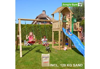 Mansion lektorn komplett inkl. Swing Modul X'tra, sand och rutschkana, Klätterställning