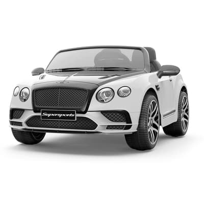 Elbil Bentley 2 personer, 2x6V, vit, EVA-hjul