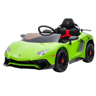Elbil Lamborghini Aventador, 12V, limegrön
